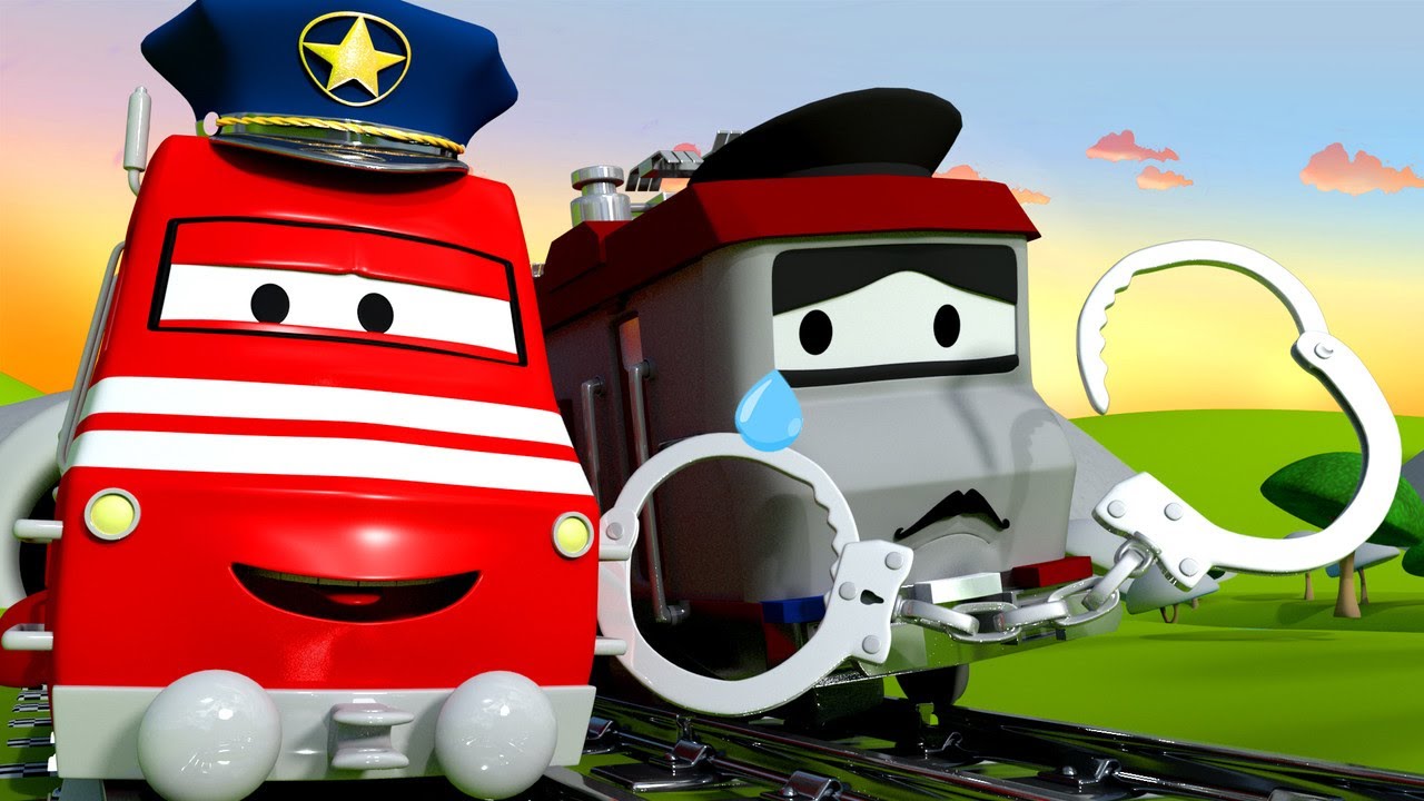 Trem de Polícia - Cidade do Trem | Desenhos animados para Crianças  🚄 .