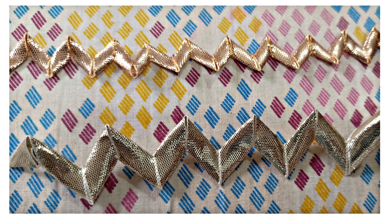 How To Make Gota Patti Lace || New Design Gota Patti Lace 😍 🥰|| Easy Lace Design || Rajasthani Arts