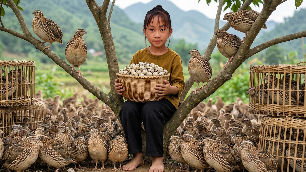 Harvesting 1000+ Wild Quail - HUGE Quail Catching Skills –  From Forest to Market!