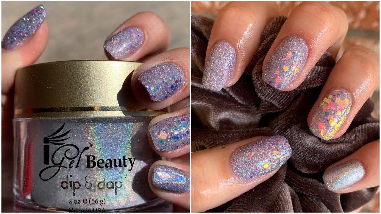 Dip Powder Nails at Home | iGel Beauty Dip and Dap, Holographic Chrome, & Liquids