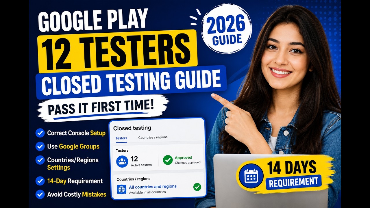 Google Play 12 Testers Guide (2026) | Pass Closed Testing First Time