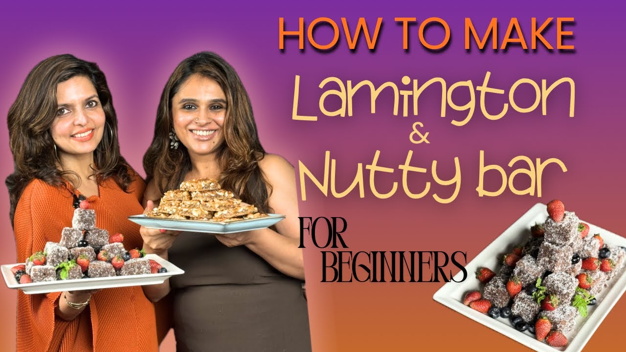 Рецепт батончика LAMINGTON & NUTTY BAR для начинающих от моего кузена | kitchentalesbyneethu