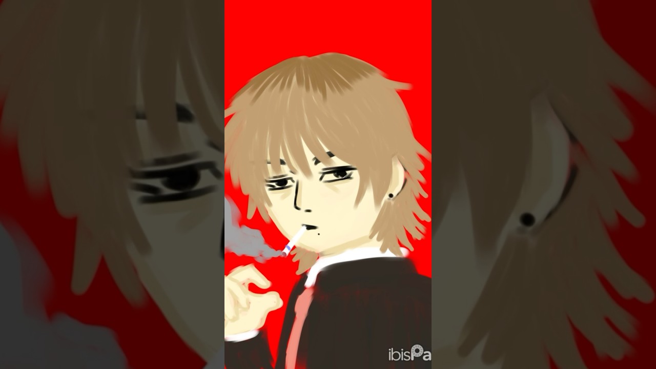 ヤニ吸う野郎　#イラスト