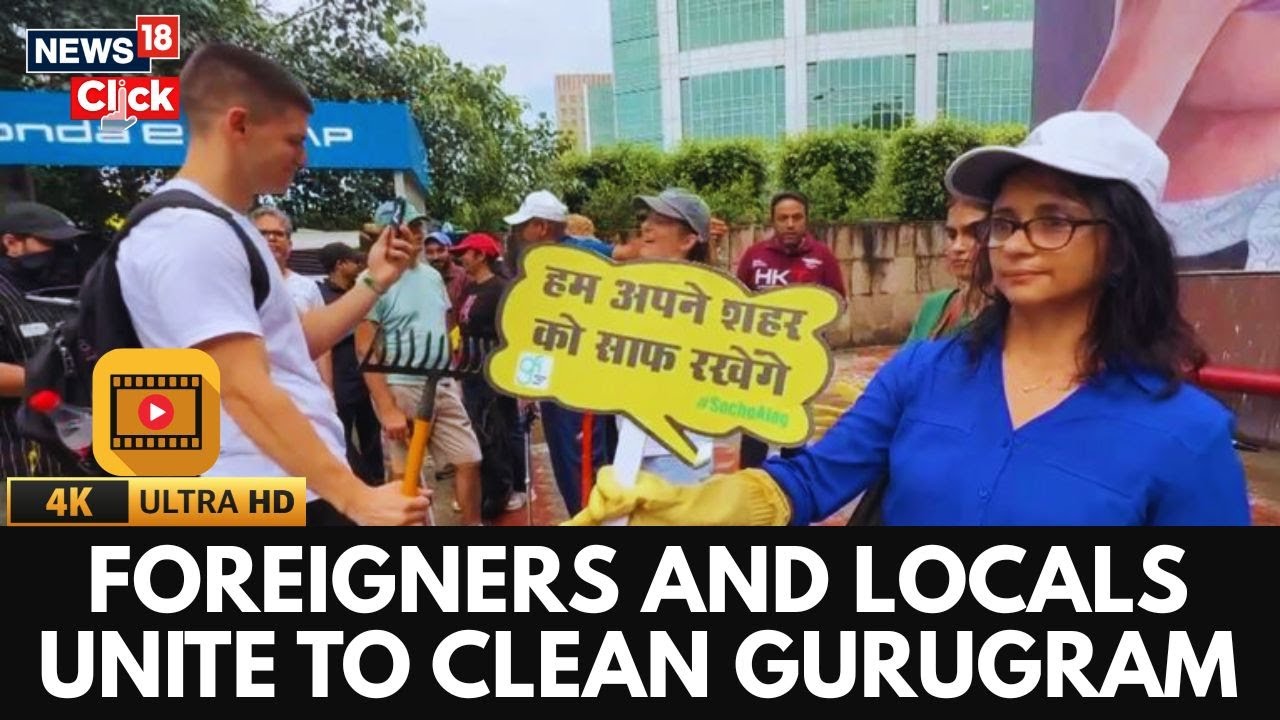 Foreign Nationals Join Gurugram Cleanliness Drive | Expats & Locals Unite To Clean City | N18V