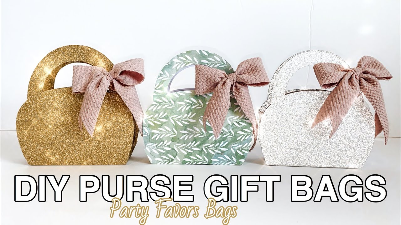 DIY Purse Gift Bags using Cricut | Party Favors | FREE printable