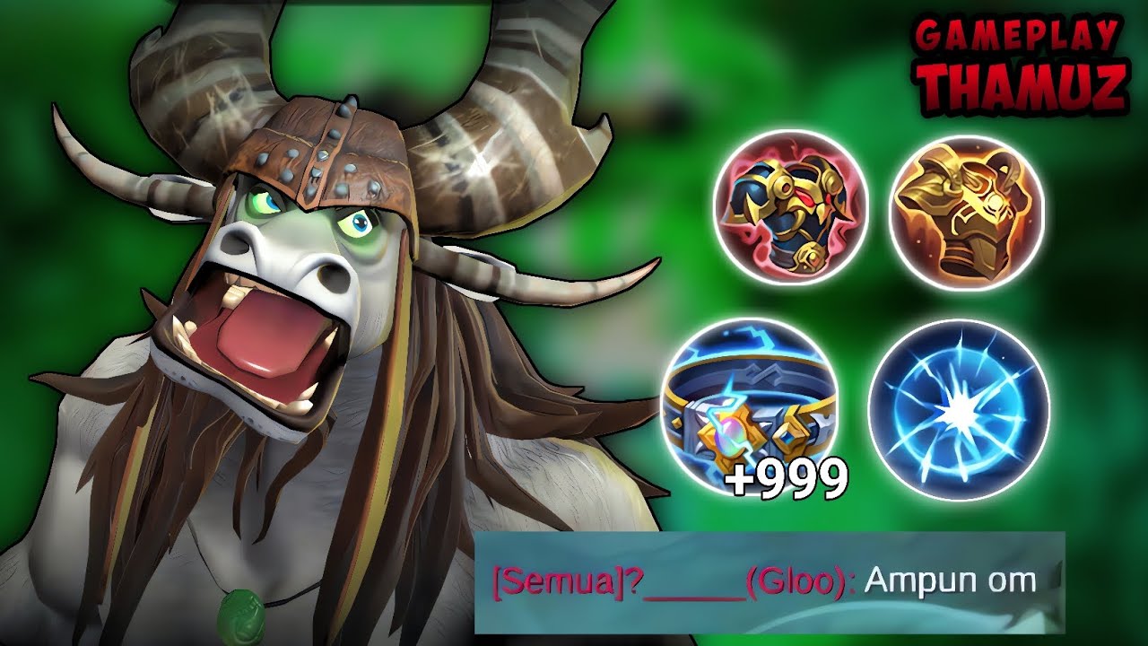 THAMUZ THUNDER BELT‼️GAMEPLAY TOP GLOBAL THAMUZ - Mobile Legends