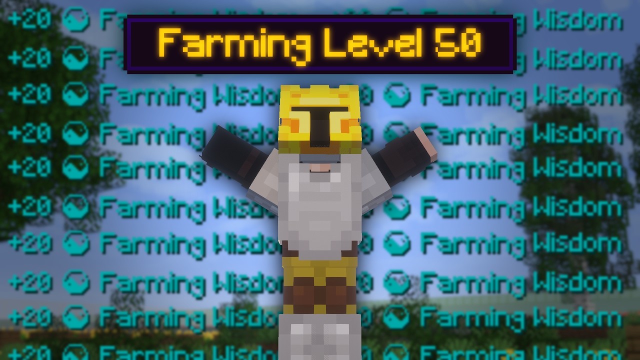 The SIMPLEST Way to Level up Farming FAST | Hypixel Skyblock