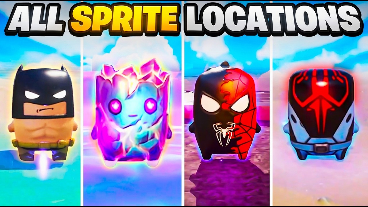 Как найти ВСЕ РЕДКИЕ спрайты в Fortnite! (Новое обновление)