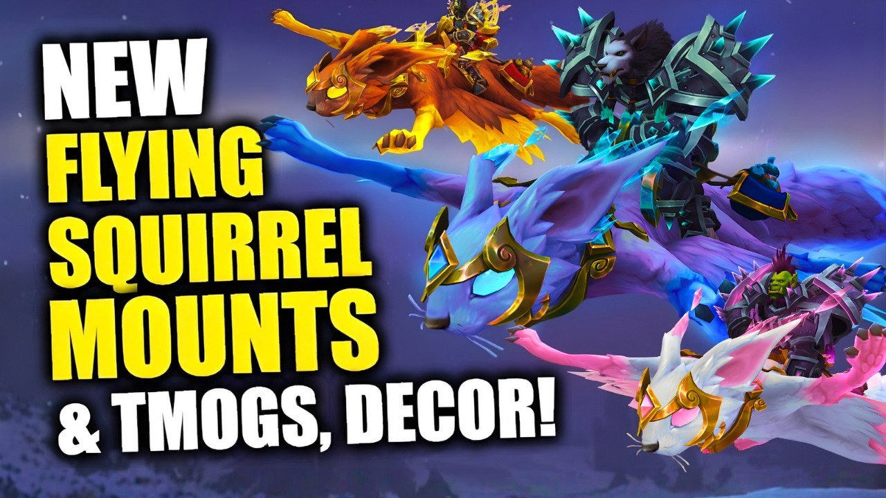 NEW Flying Squirrel Mounts, Kobold Transmogs & Cherry Blossoms Decor! WoW Midnight Promotions