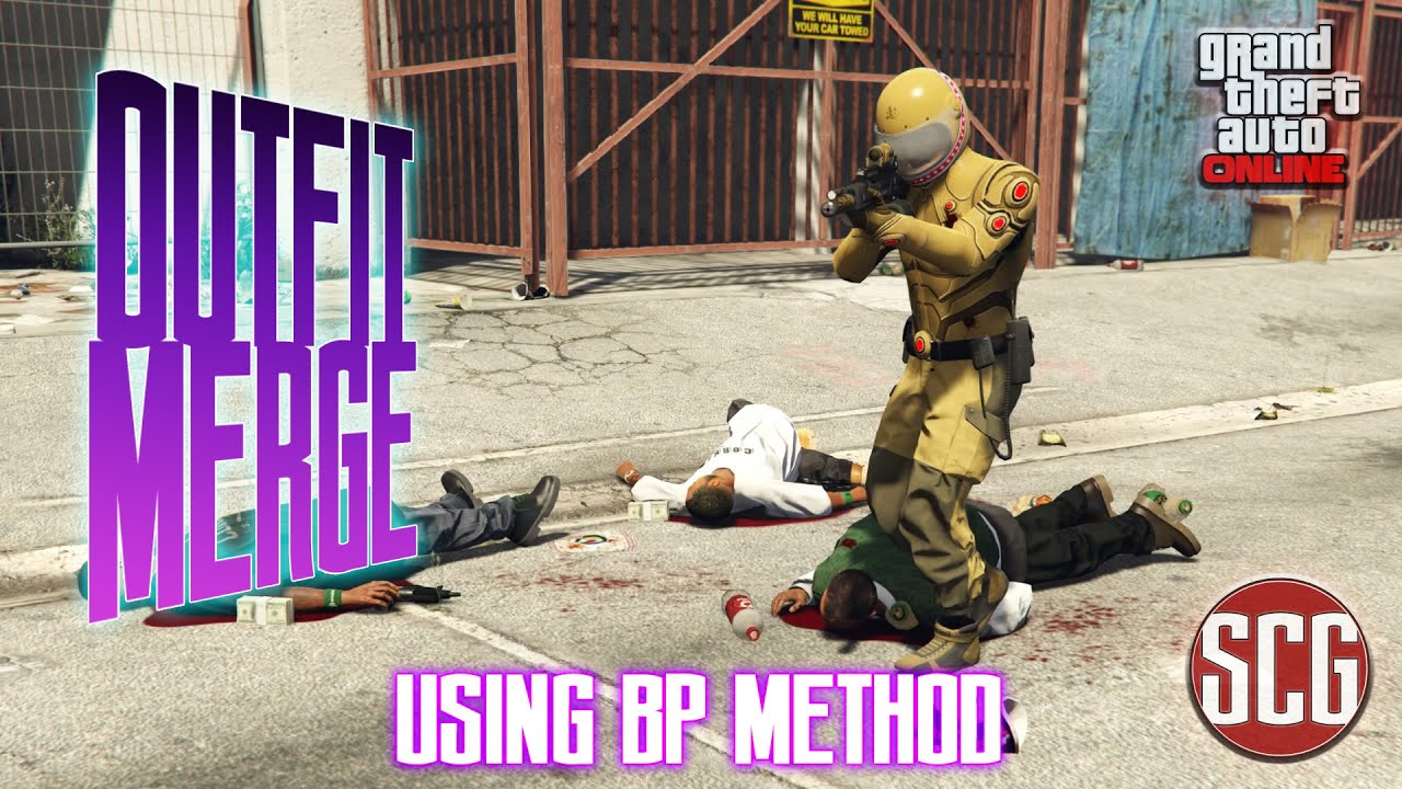 GTA 5 Online - OUTFIT MERGE USING BP METHOD - GORKA WITH SPACE TOP, TRON, ETC...By SCG!