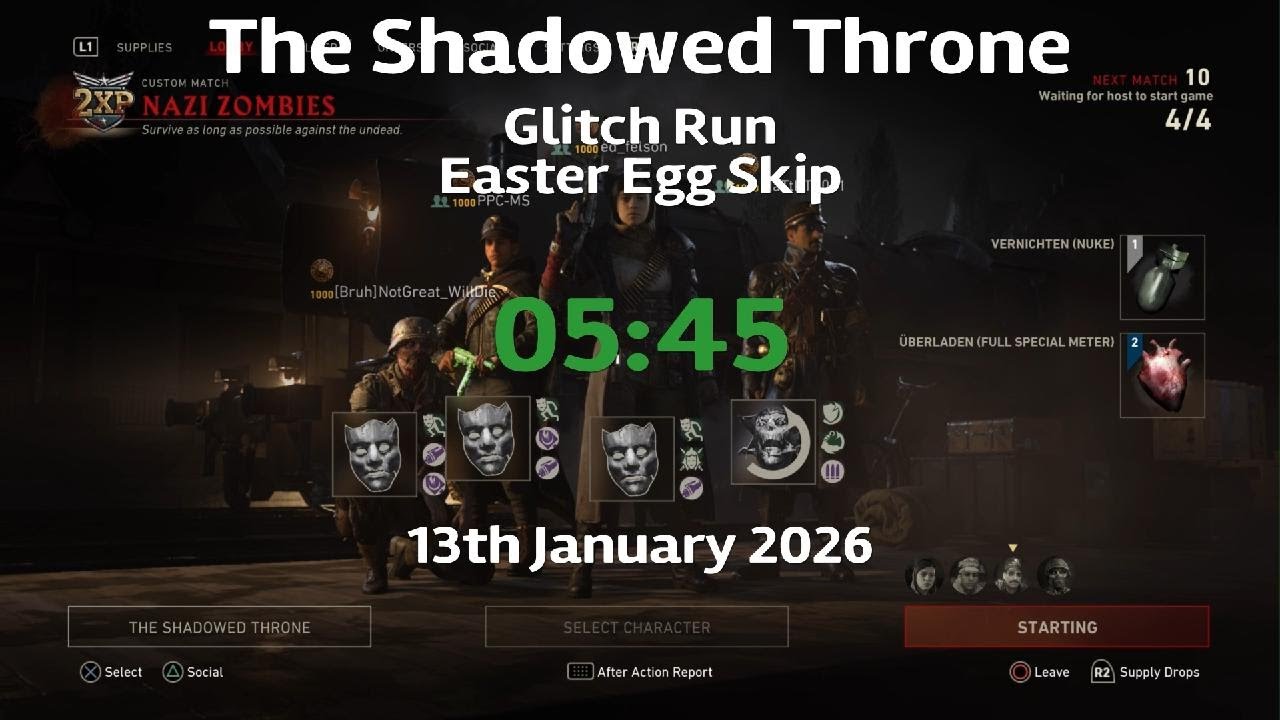 Shadowed Throne - EE Skip in 05:45 (4-Player)