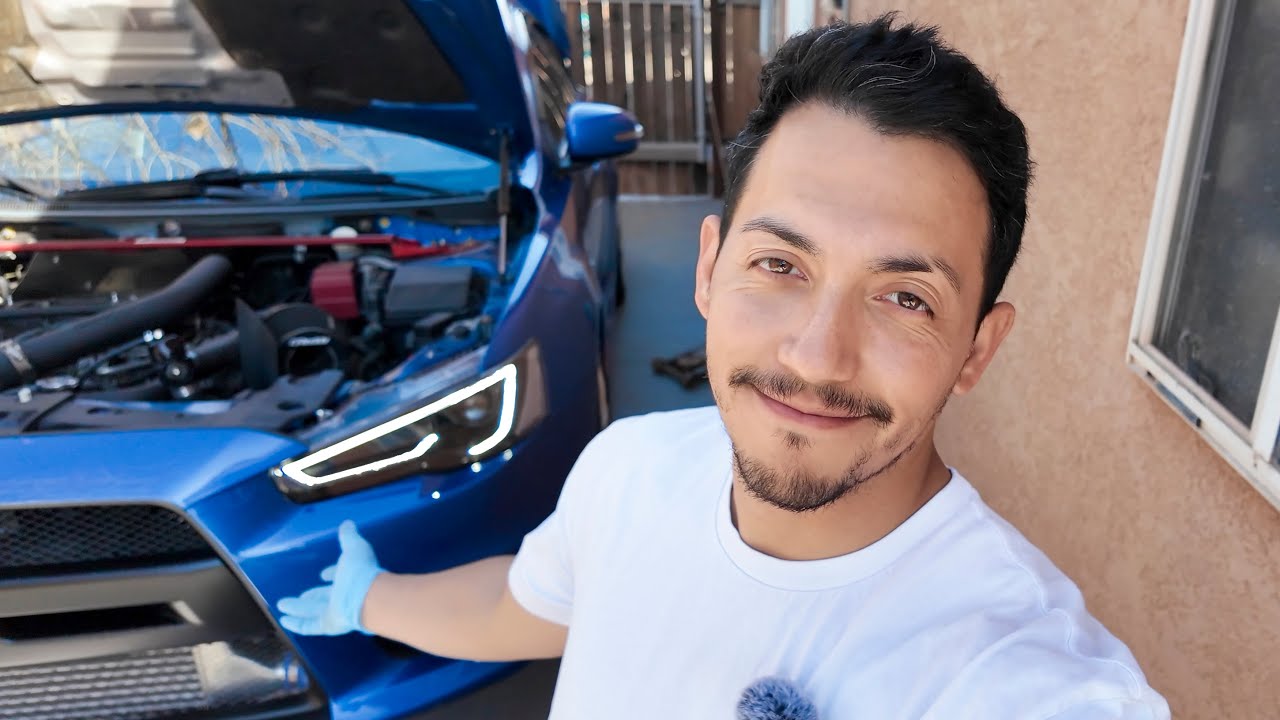 THE ULTIMATE EVO HEADLIGHT INSTALL WITH (AUTOONE) LED BULBS
