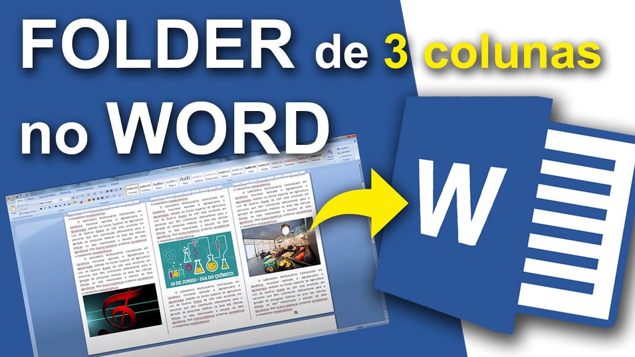 Como criar um folder - folheto de 3 colunas no Word