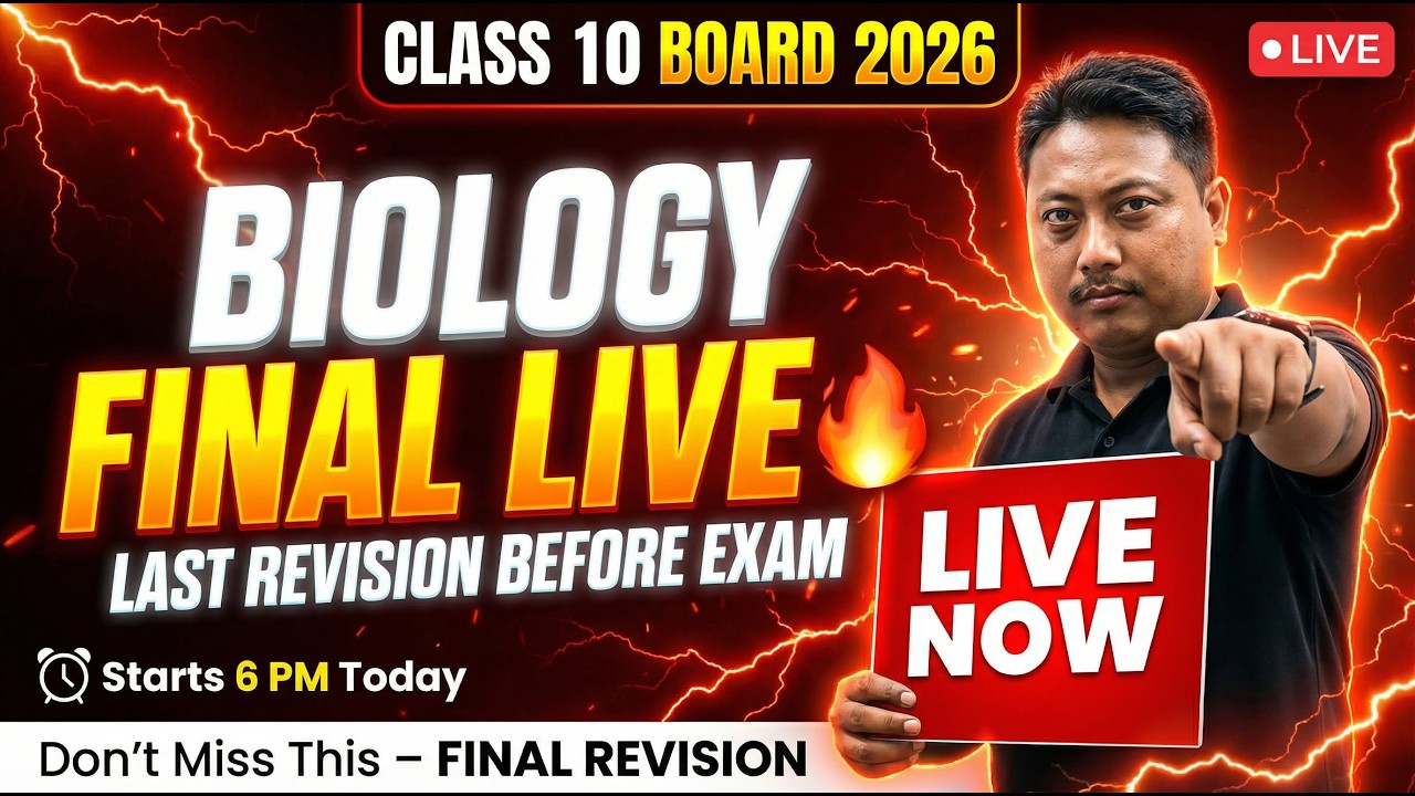 👉 CBSE Class 10 Biology 🔥 FINAL LIVE Revision | Last Chance Before Board 2026