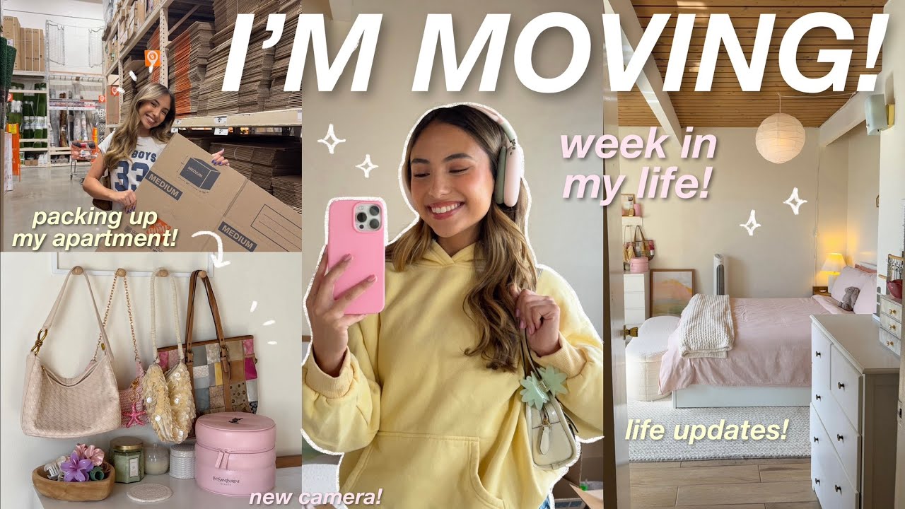 WIML ⭐️ I’M MOVING! packing up my apartment, huge life update, new camera, running errands, etc!