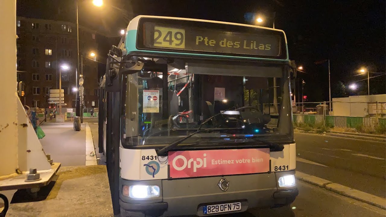 Bus RATP — Ligne 249 — Porte des Lilas — Place Valerie Andre — AGORA LINE — N•8431
