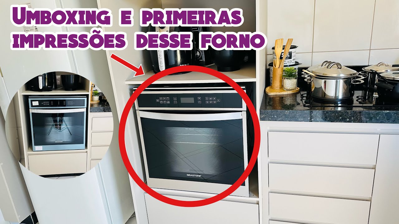Forno de Embutir Elétrico Brastemp 84 Litros Inox com Convecção e Termômetro Meat Control