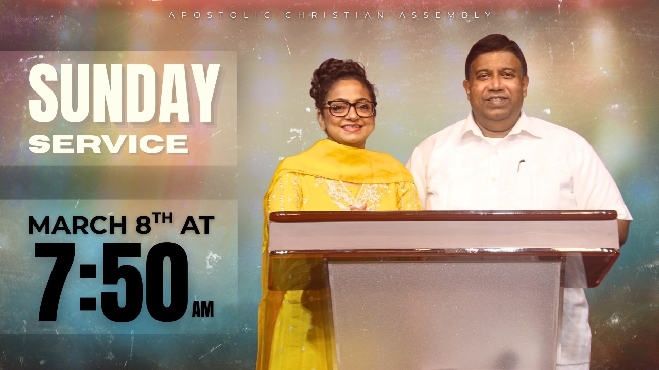 Join our Sunday Service LIVE with Pastor Caleb Joshua and Sister Kezia on March 8th, 2026