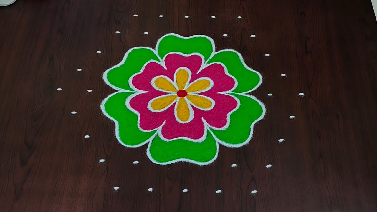 9×5dots beautiful sankranti chukkala muggulu🌷|easy sankranti rangoli|Pongal kolams#Rang Kaa Rangoli