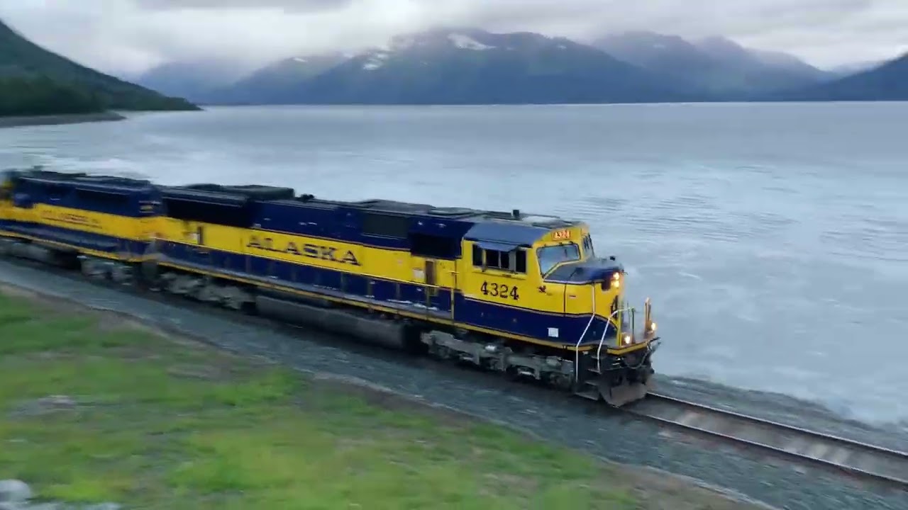 Alaska Railroad along the Seward Highway #alaskarailroad