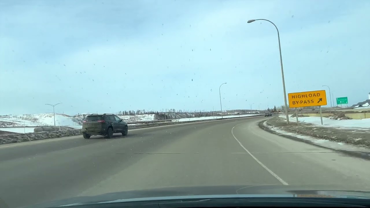 Driving north from Fort McMurray to Fort McKay
