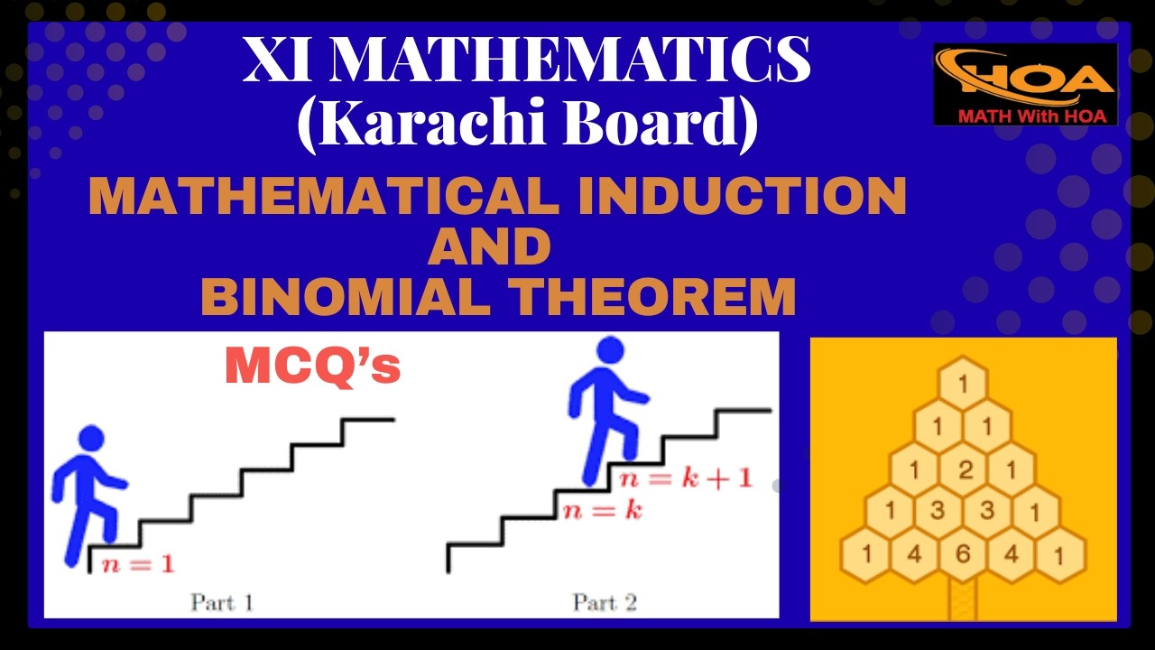 MCQs of Mathematical Induction and Binomial Theorem | XI Mathematics | Karachi Board | MATH With HOA