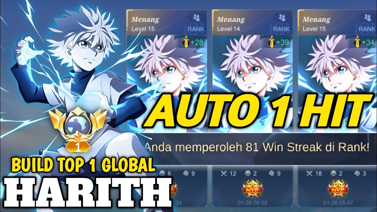 TOP 1 GLOBAL HARITH NEW BEST 1 HIT BUILD 2026 (AUTO WINSTREAK) | HARITH BEST GAMEPLAY - MLBB