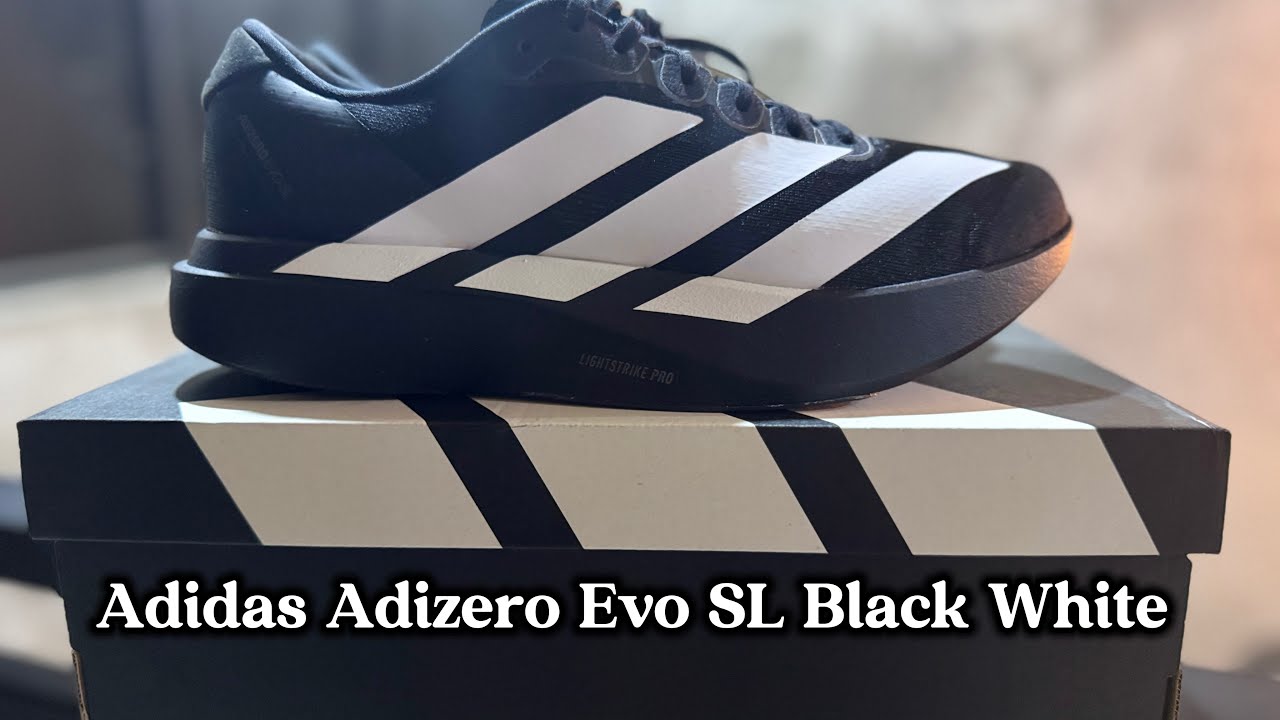 Adidas Adizero Evo SL Black White #video #videos #viralvideo #running #shoes #runningshoes #run #fyp