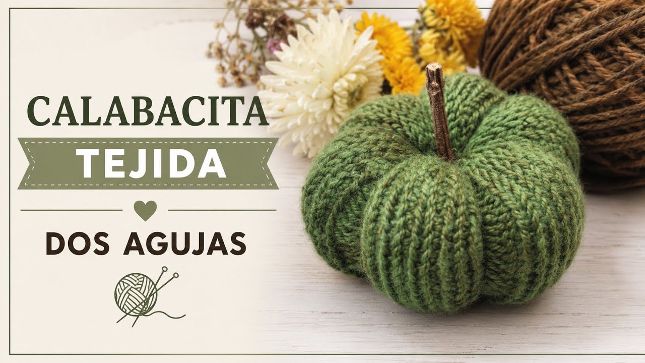 Calabacita tejida a dos Agujas/Tejiendo con Leonardo