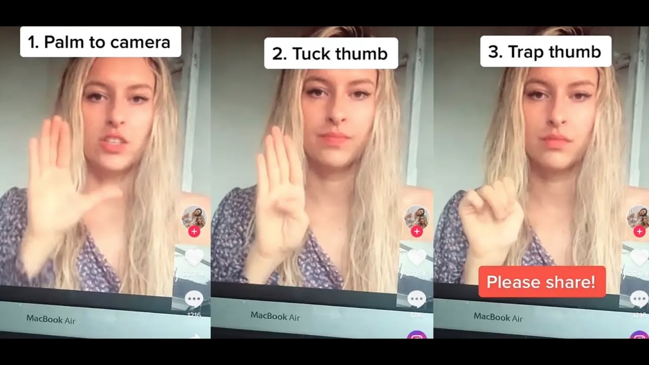 Girl Rescued in US After Using This TikTok Domestic Violence Hand Signal