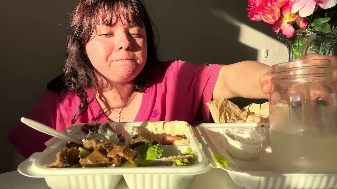 Mediterranean Food Gyro Beef #asmreating #asmrvideo #asmr #deliciousfood #foodie 