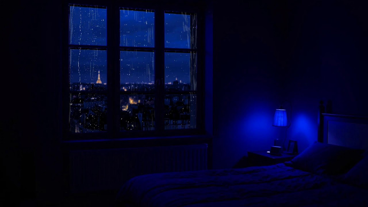 Perfect Rain Sounds • Cozy Blue Window Ambience for Sleep, Focus - Relaxing Rain Ambience