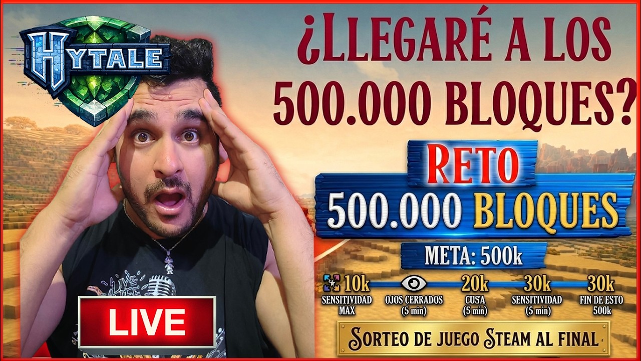 🔴Directo EXTENSIBLE  hasta LOS 500.000 BLOQUES | El Chat Me Castiga Cada 10.000 😈 + Sorteo en Steam