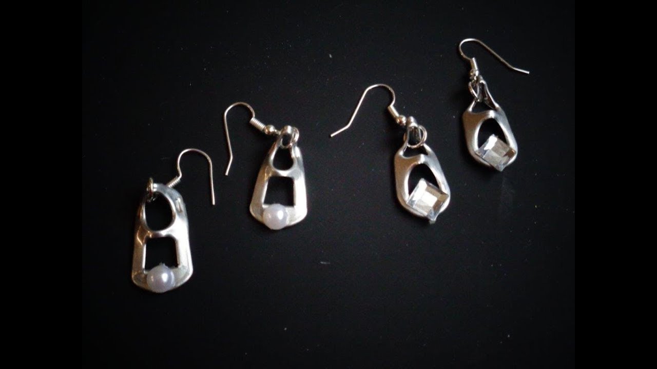Com hacer pendientes con anillas de lata PENDIENTES PLEGADOS