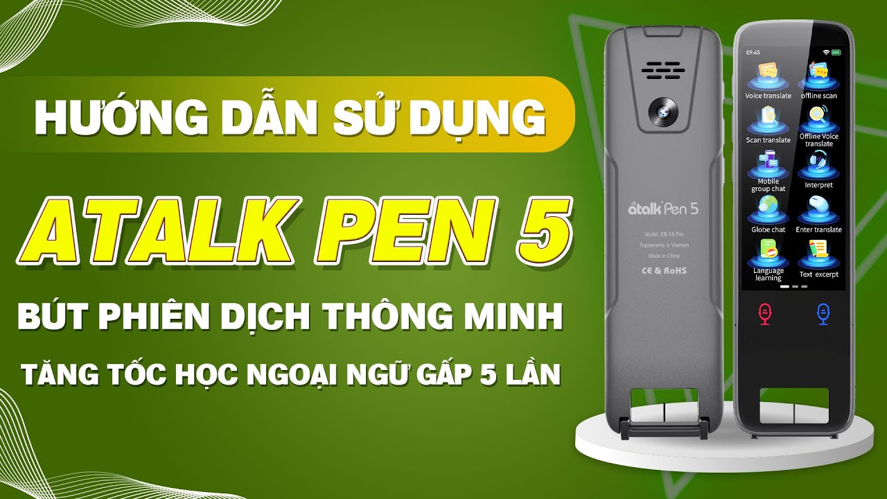 BÚT PHIÊN DỊCH NGÔN NGỮ ATALK PEN 5 | HỖ TRỢ TĂNG TỐC ĐỘ HỌC NGOẠI NGỮ LÊN GẤP 5 LẦN