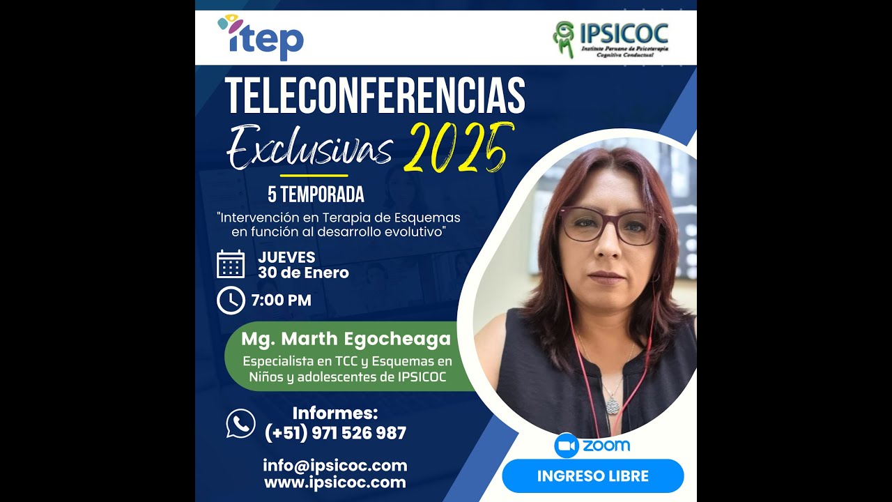 IPSICOC - Intervención en terapia de Esquemas en función al desarrollo evolutivo.