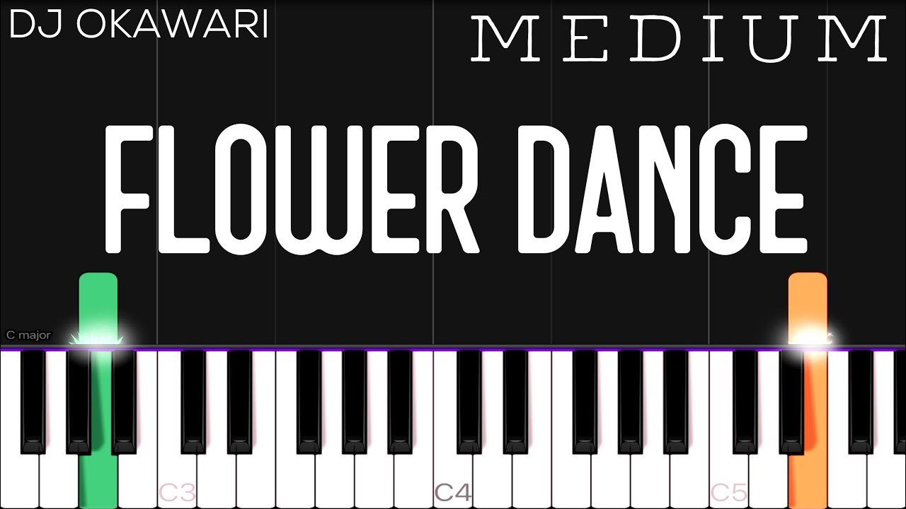 DJ Okawari - Flower Dance | MEDIUM Piano Tutorial
