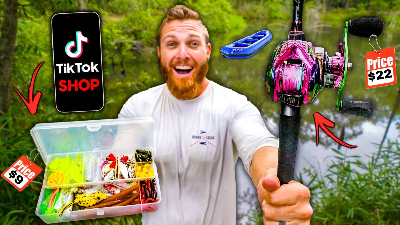 TikTok Shop Gear ONLY Fishing Challenge (Rod, Reel, Line, Lures, Boat)