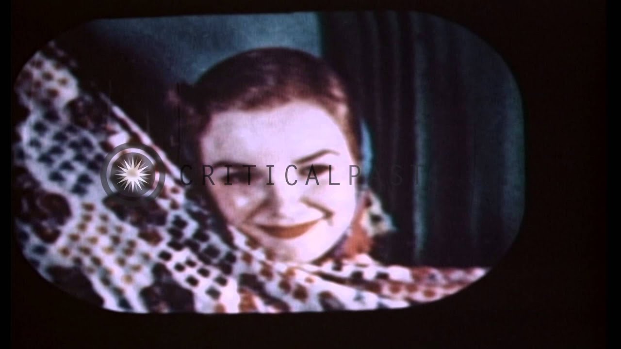 First color television broadcast using the CBS color method is photographed at th...HD Stock Footage