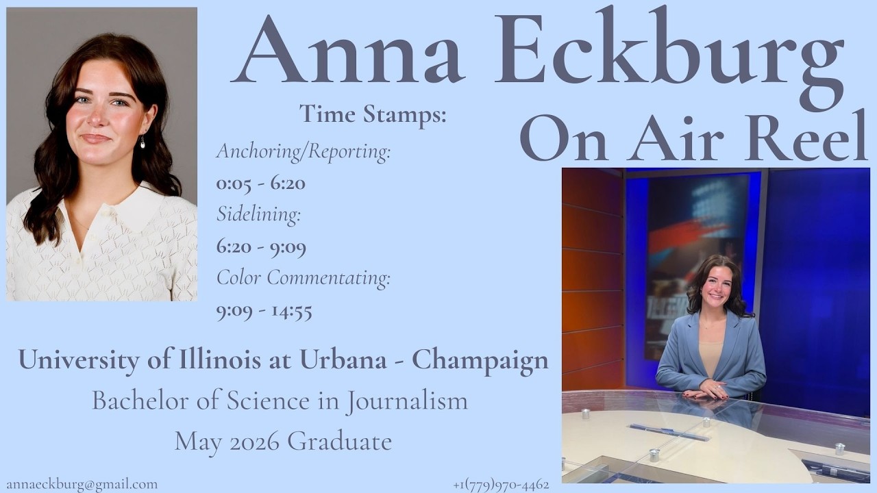 Anna Eckburg's 2025 - 2026 On Air Reel