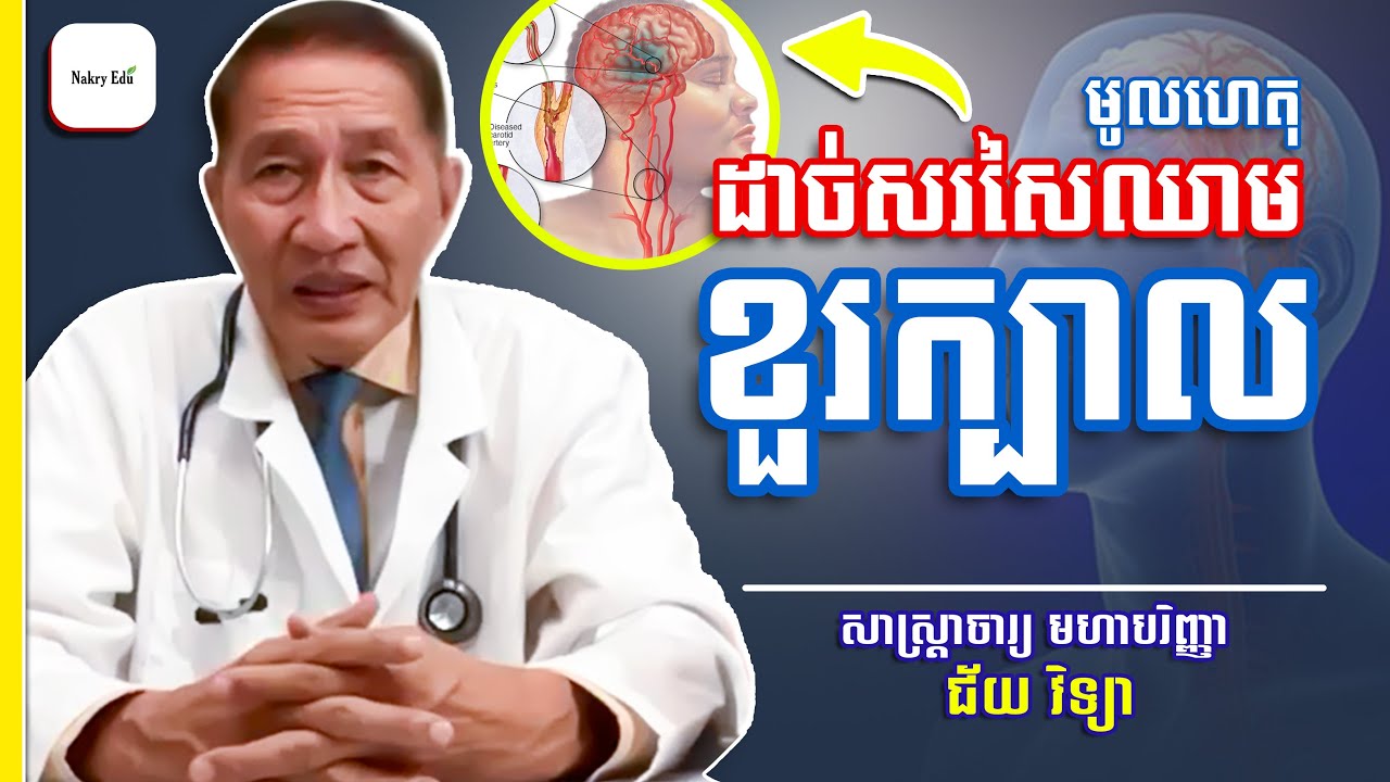 មូលហេតុ និងការការពារ ដាច់សរសៃឈាមខួរក្បាល - Stroke - វេជ្ជ. ជ័យ វិទ្យា - Nakry Edu