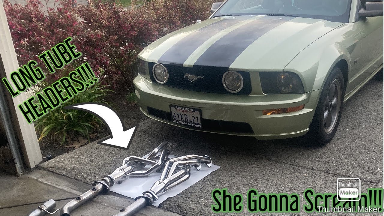 I GOT PYPES LONG TUBE HEADERS FOR MY CAMMED 3v MUSTANG GT!