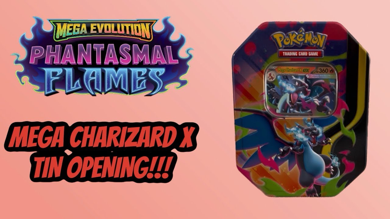 NEW MEGA CHARIZARD X TIN | Pokemon TCG: Phantasmal Flames Opening!