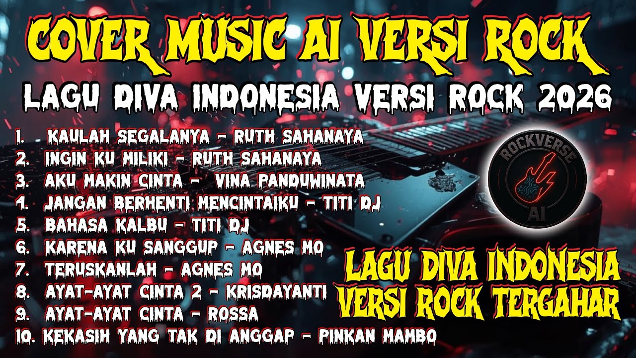 LAGU DIVA INDONESIA VERSI ROCK 2026 🔥 Cover Music AI Rock Paling Gahar & Viral