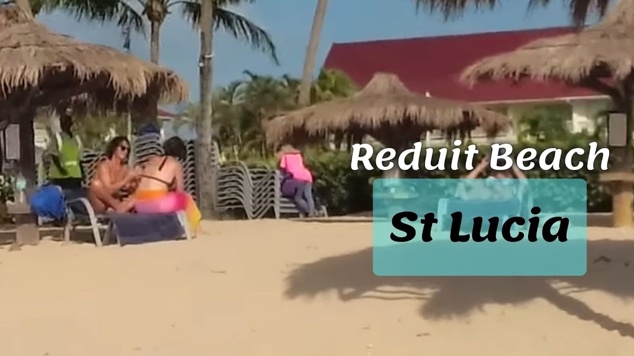 Walking on Reduit Beach | St Lucia Island 4K