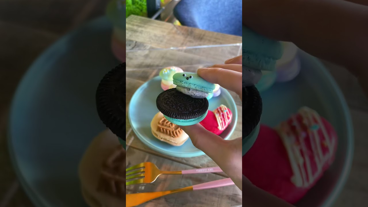 Cute Macaroon #shorts #short #macaron #asmr #aestheticfood #yummyfood #dessert #dessertasmr