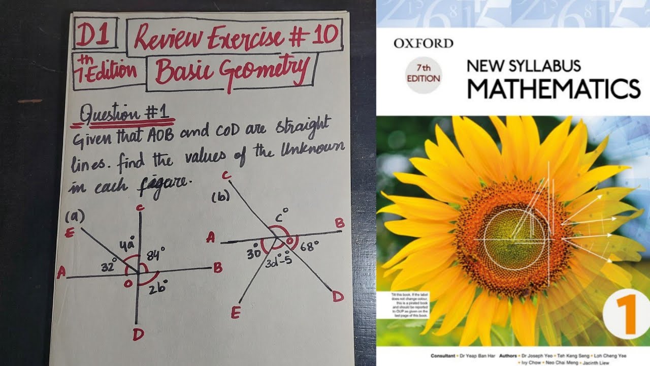 Mathematics Book 1 (D1) |  7th Edition | Review exercise # 10 | Q # 1 | Ifra Syed | in Urdu\Hindi