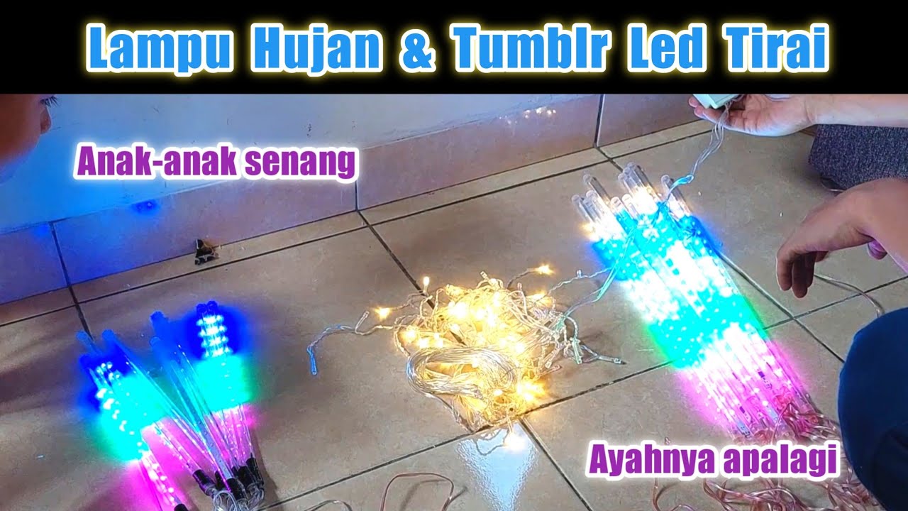 Memasang Lampu Tumblr & Lampu Hujan LED Tirai Sangat Mudah
