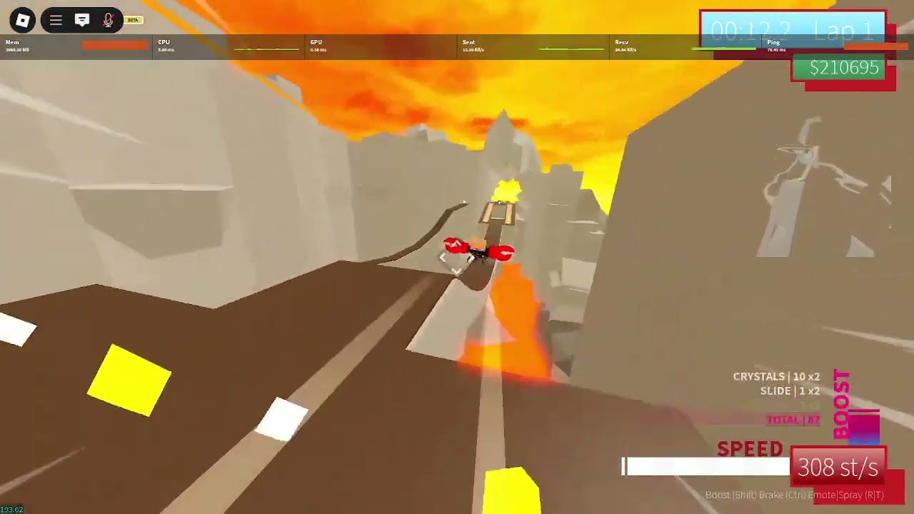 boost vector melty maw mop route (1 lap)
