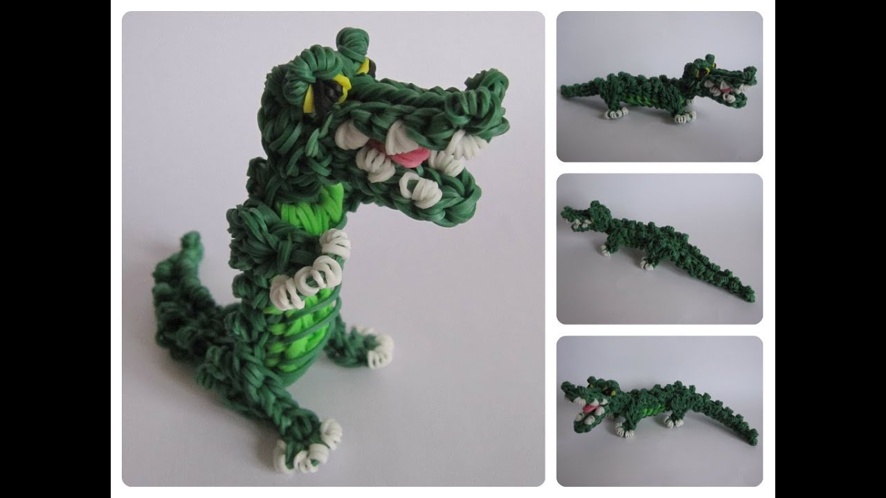 DIY Rainbow Loom crocodile Part 1/2 Loombicious